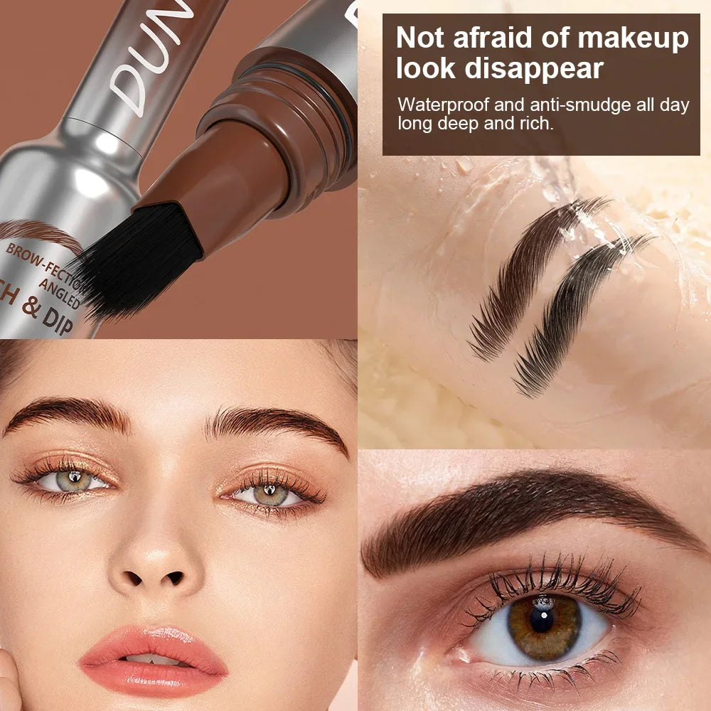 DUNUF 2-Color Waterproof Eyebrow Pencil | Wild Brow Styling Eyebrow Pencil QXL