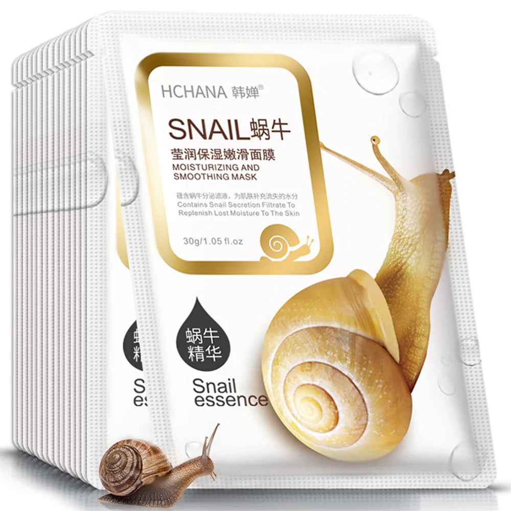 Snail Mucus Hydrating Sleeping Face Sheet Masks 5/10 Pack Sleeping Face Mask QXL