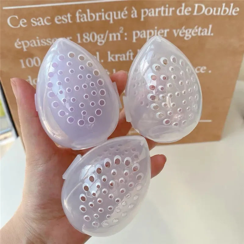 Egg-Shaped Makeup Sponge Storage Box | Portable Puff Case Sponge Storage Case QXL