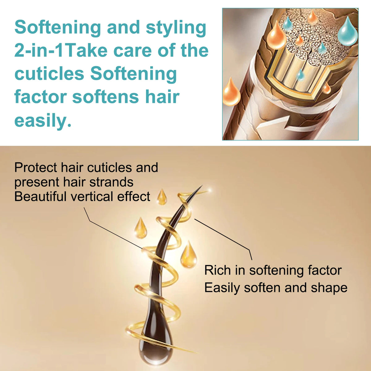EELHOE Keratin Straight Hair Cream – Frizz Control 60ml Straight Hair Cream QXL