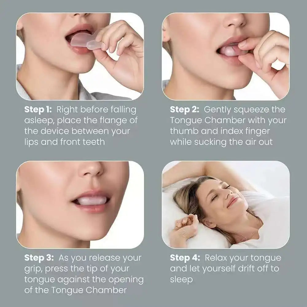 Silicone Tongue Stabilizing Mouthpiece | Anti-Snoring Guard Anti-Snoring Mouthpiece QXL