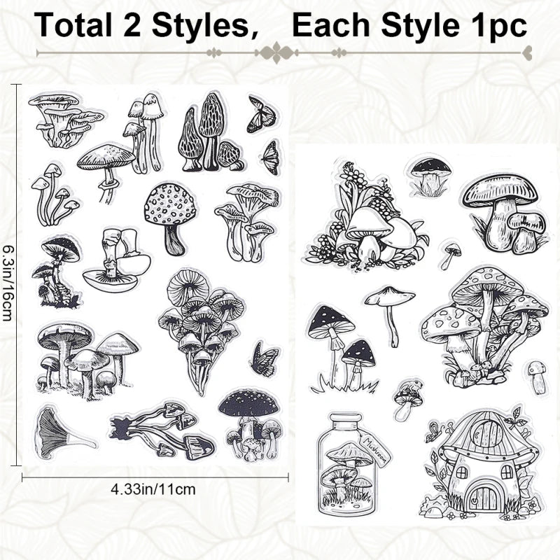 Gothic Raven Clear Stamps | Crow Skull Silicone Set for Journaling Clear Stamp Set QXL AECH04-05107