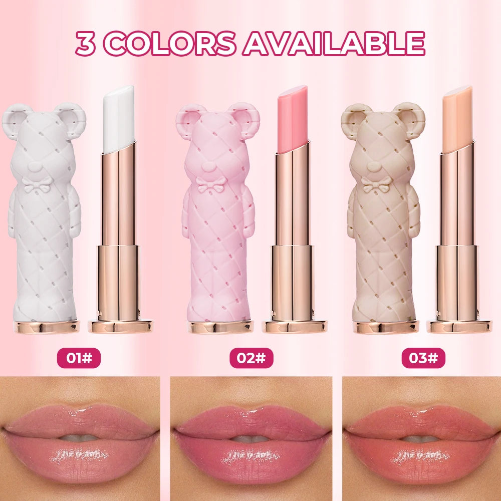 Beauty Glazed Bear Moisturizing Lipstick | Nourishing Lip Balm Moisturizing Lipstick QXL