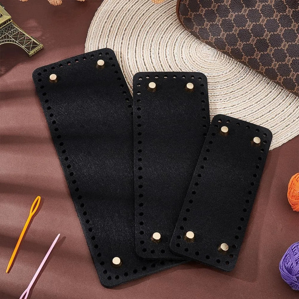 Felt Bag Base Shaper 3-Pack | Rectangle Crochet Bag Bottom Bag Base Shaper QXL