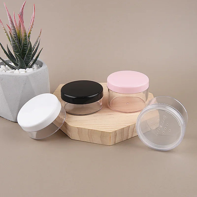 30g Refillable Loose Powder Box with Puff & Sifter Net Powder Cosmetic Case QXL