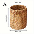 Rattan Pen Holder | Desk Organizer for Home, Office & School Desk Pen Holder QXL A