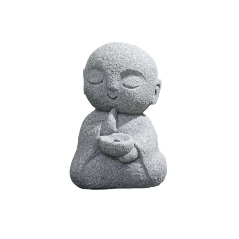 Japanese Jizo Monk Incense Holder | Zen Resin Figurine Incense Holder Figurine QXL 1pc