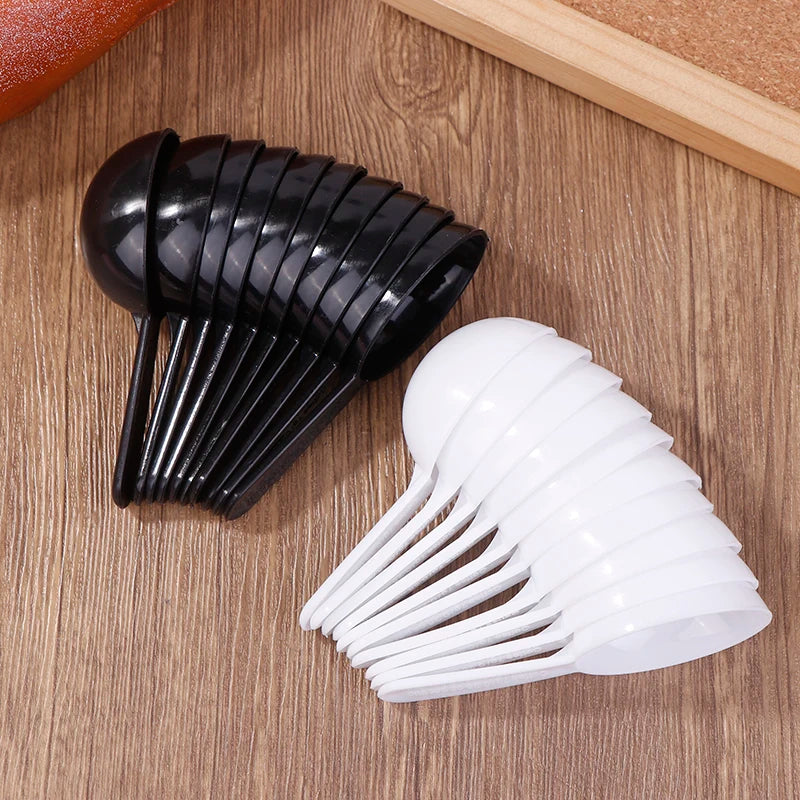 10-Pack Plastic Measuring Scoops 7g 15ml | Coffee & Powder Measuring Scoop Set QXL