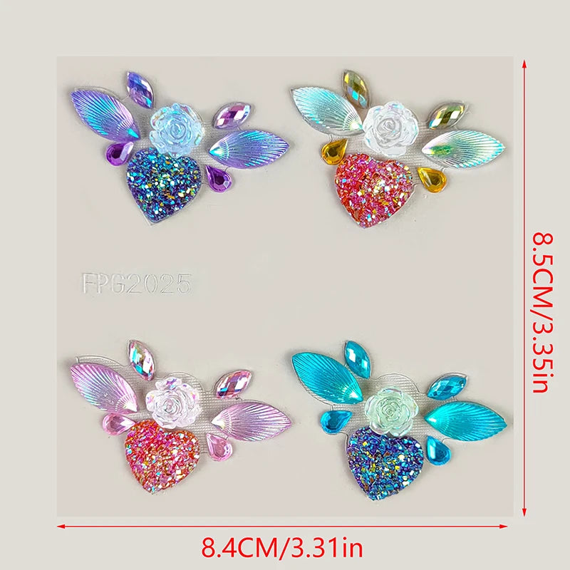 3D Face Rhinestone Crystal Stickers | Body Art Jewels Face Jewel Stickers QXL