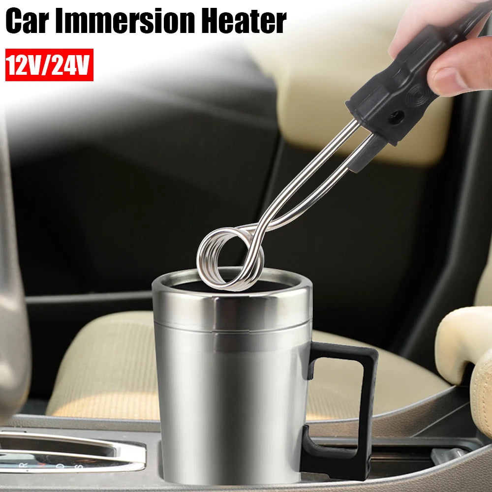 12V/24V Car Immersion Heater 120–140W | Portable Travel Boiler Car Immersion Heater QXL
