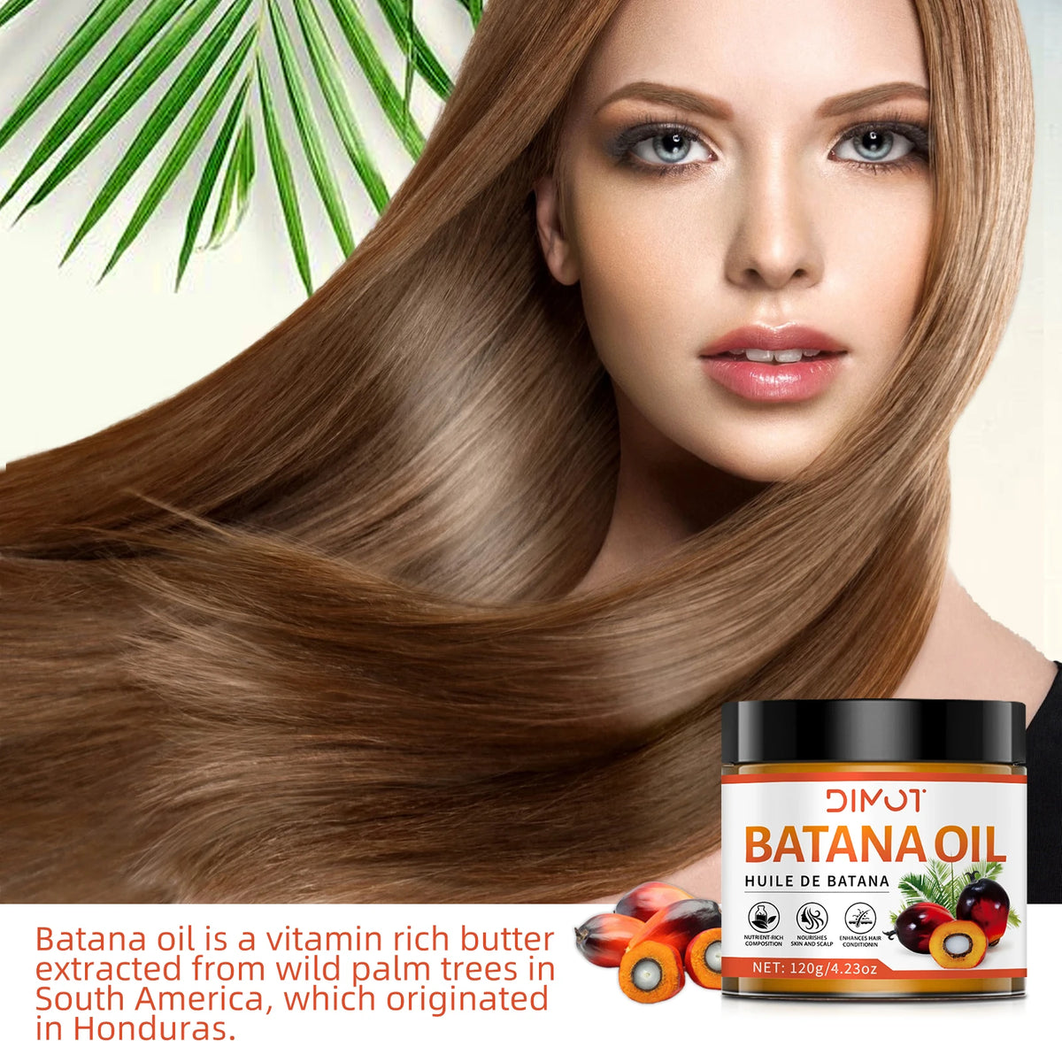 Batana Oil Hair Mask – Thicker, Smoother Hair for Men & Women Hair Treatment Mask QXL