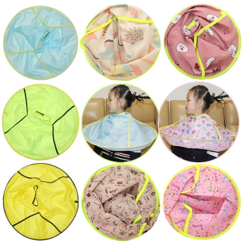 Kids Hair Cutting Cape Cartoon Umbrella Apron – 60cm Hair Cutting Cape QXL