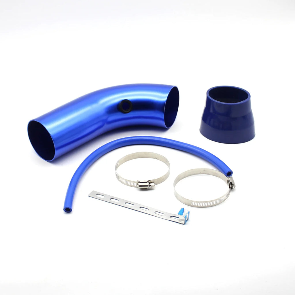 3" 76mm Universal Cold Air Intake Kit | High-Flow Cone Filter Cold Air Intake Kit QXL Blue pipe
