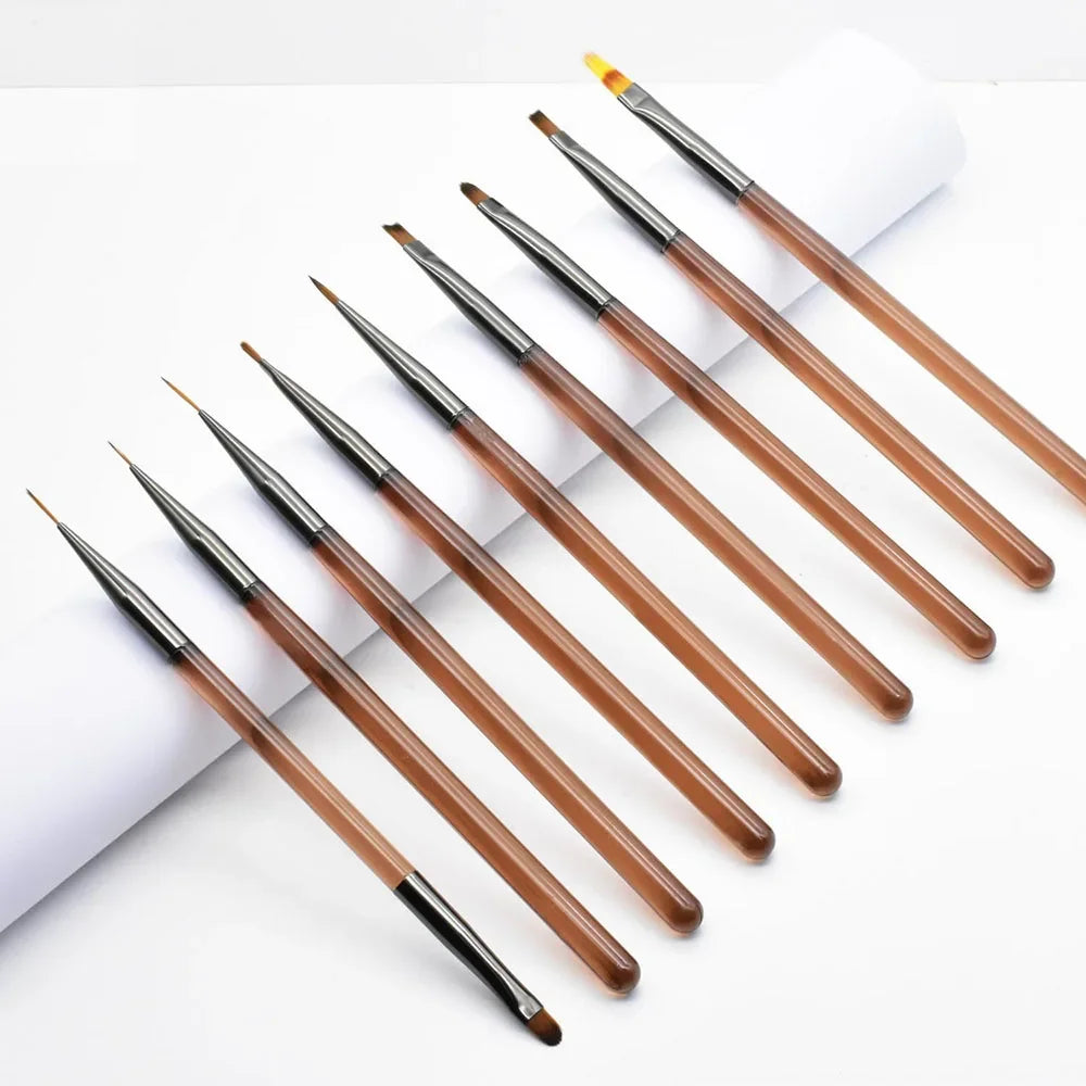 9-Piece Nail Art Brush Set | Multifunctional Nail Pen Kit Nail Art Brush Set QXL