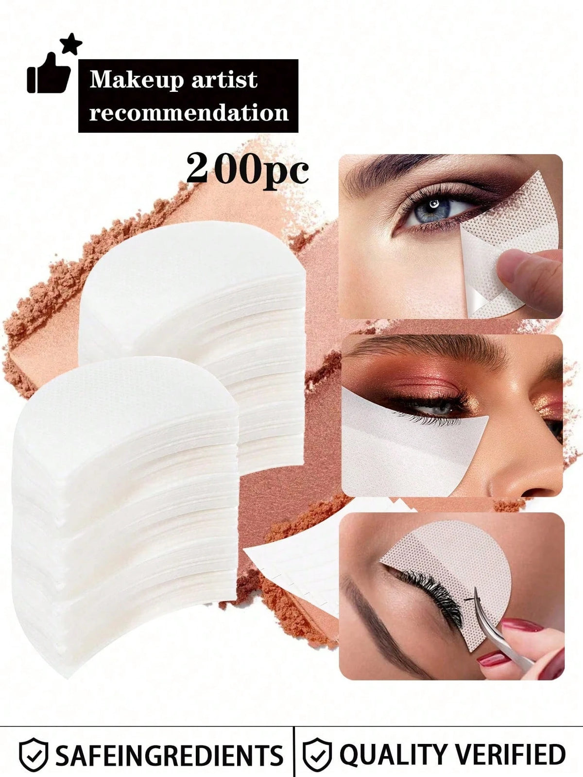 Eyelid Stickers, Eye Shadow Shields & Lash Extension Tools Eye Makeup Tool QXL 200Pcs-White
