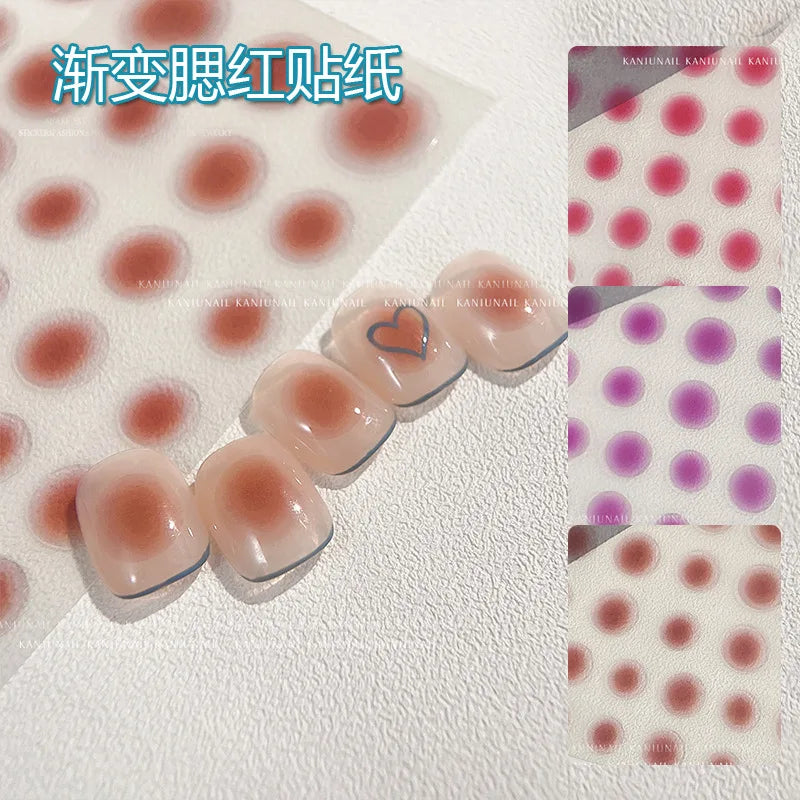 3D Kawaii Nail Art Stickers | Dizzy Blusher J/K Style Decals Nail Art Stickers QXL