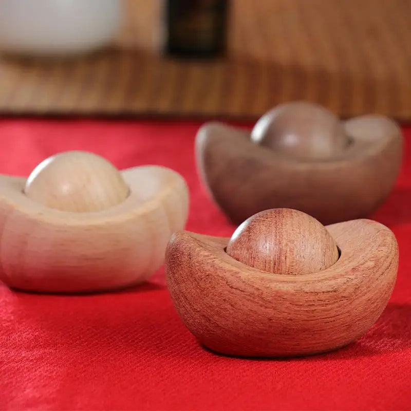 Wooden Ingot Scented Diffuser | Lucky Car & Desk Ornament Wood Essential Oil Diffuser QXL