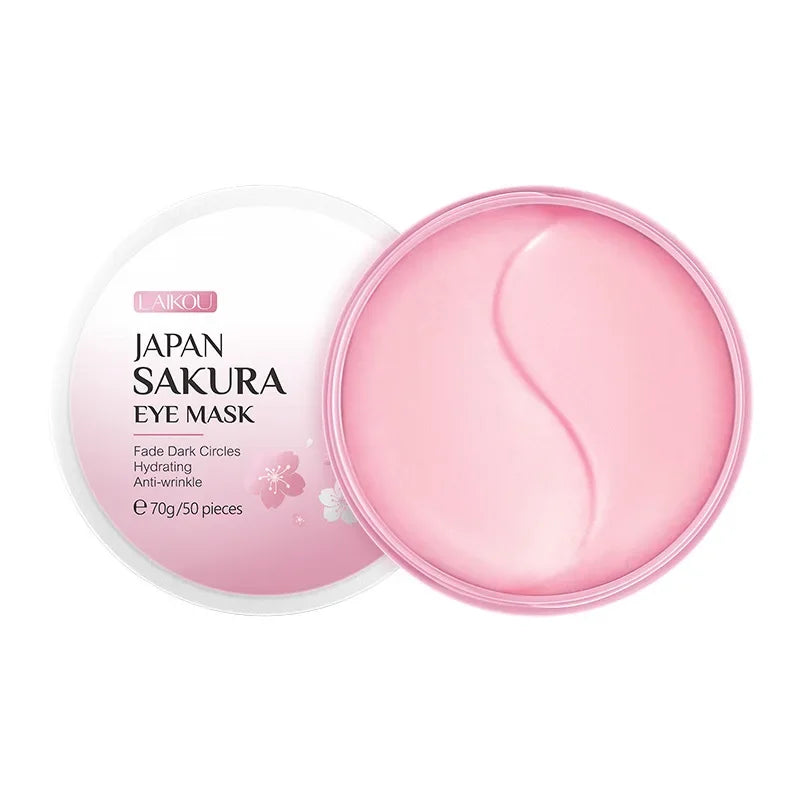 LAIKOU Sakura & Snail Eye Mask – Hydrating, Brightening 50pc Under Eye Mask QXL 50 pcs