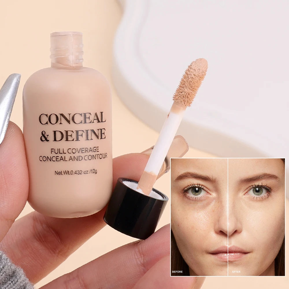 Matte Liquid Concealer | Full Coverage Waterproof Foundation Liquid Concealer QXL