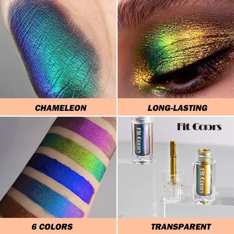 Fit Colors Chameleon Metallic Liquid Eyeshadow – 6 Shades Liquid Eyeshadow QXL