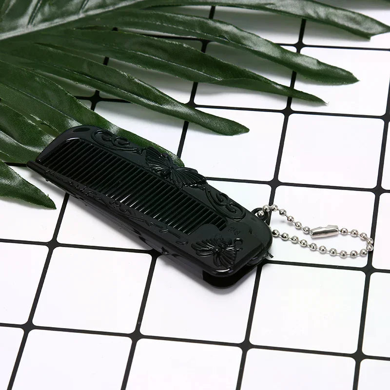 Foldable Pocket Hair Comb with Keychain | Anti-Static Brush Foldable Hair Comb QXL