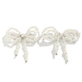 Pearl Bow Ankle Chain Pants Pin for Women | Leg Jewelry Pair Clothing Accessory Pin QXL 1 pair
