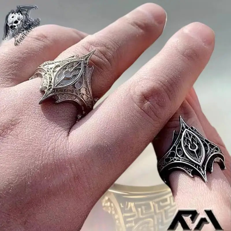 Vintage Gothic Open Ring | Unisex Irregular Pattern Jewelry Gothic Fashion Ring QXL