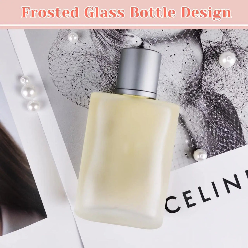 2-Pack Refillable Frosted Glass Perfume Atomizer Bottles + Funnel Perfume Atomizer Bottle QXL