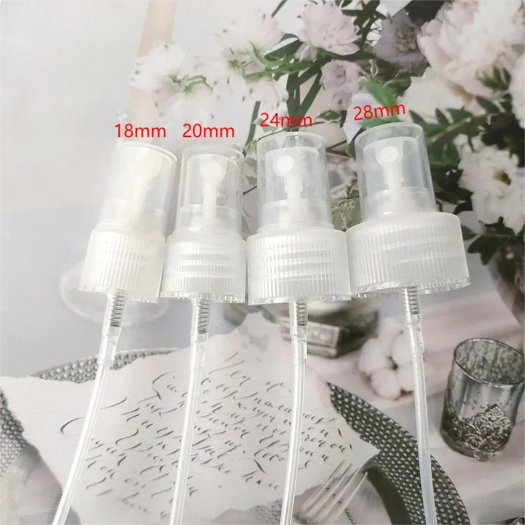 10-Pack Fine Mist Spray Pump Caps 18/20/24mm – 410 Plastic Spray Pump Cap QXL 24mm Clear Plastic Lid