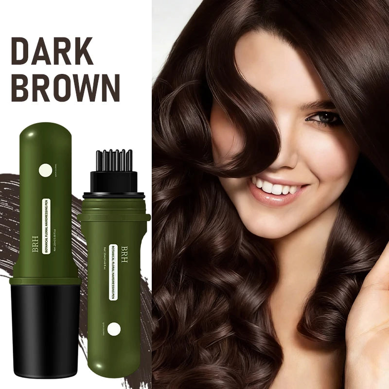 Hair Dye Stick with Built-In Comb | Gray Touch-Up Pen Hair Dye Stick QXL dark brown