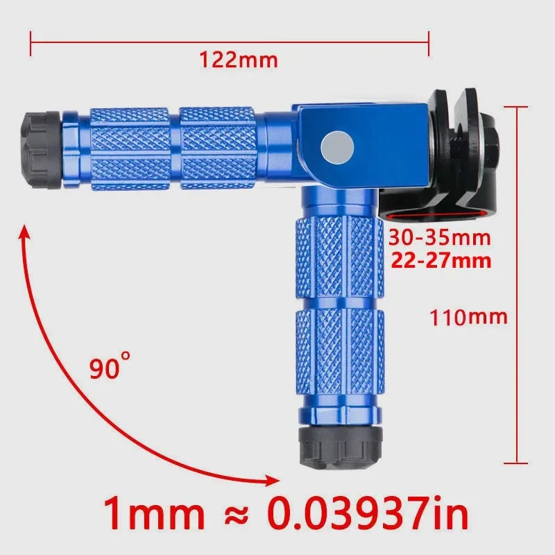 M8 Foldable Motorcycle Rear Footpegs | CNC Aluminium Universal Motorcycle Footpegs QXL