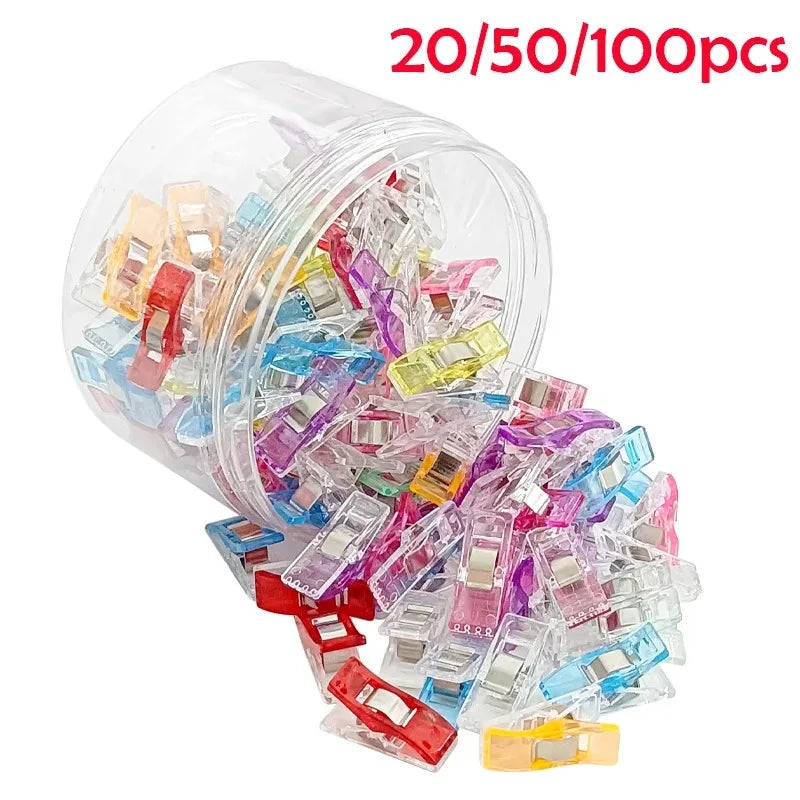 Multipurpose Color Sewing Clips | 30/50/100-Pack DIY Craft Sewing Clips Set QXL