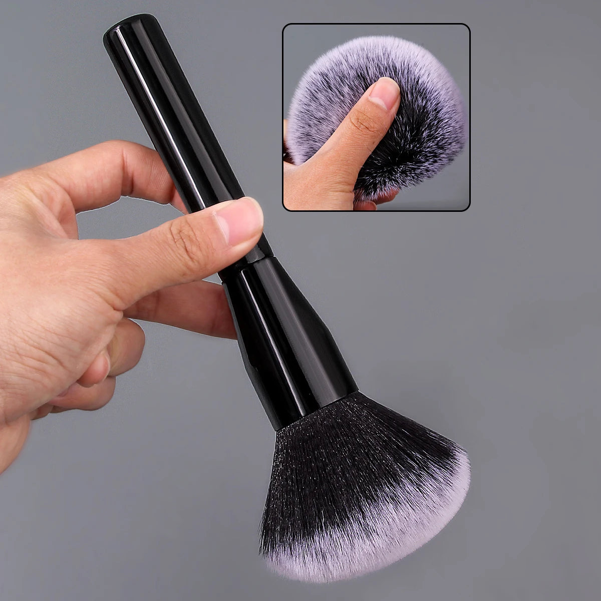 KOSSHOW Extra-Large Fluffy Powder Setting Brush – Wood Handle Powder Setting Brush QXL