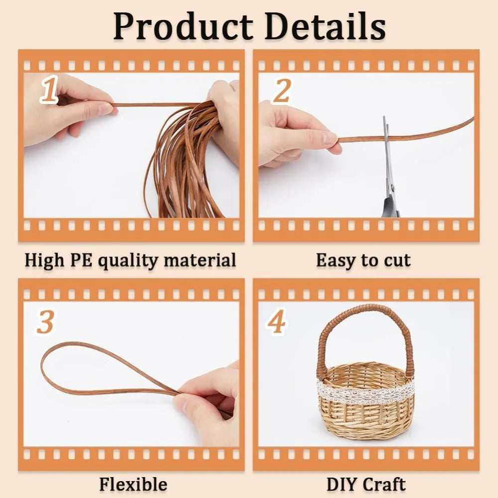 5mm x 30m Plastic Rattan Weaving Strip | Wicker Repair Kit Rattan Weaving Strip QXL