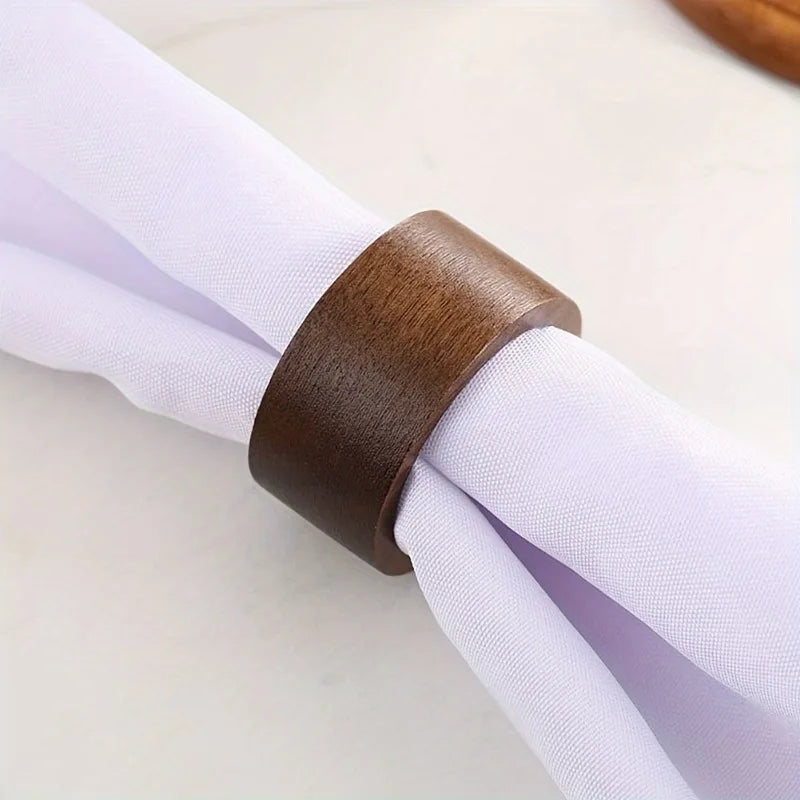 Handmade Wooden Napkin Rings Set of 2 | Rustic Farmhouse Wooden Napkin Rings QXL