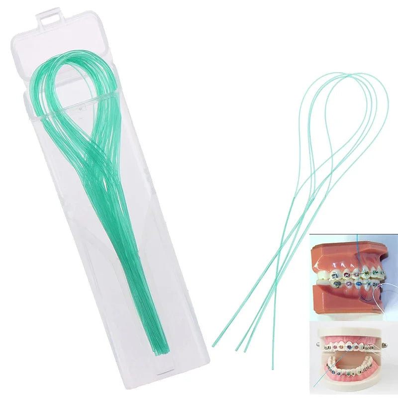 100-Pack Dental Floss Threaders for Braces, Bridges & Implants Dental Floss Threader QXL