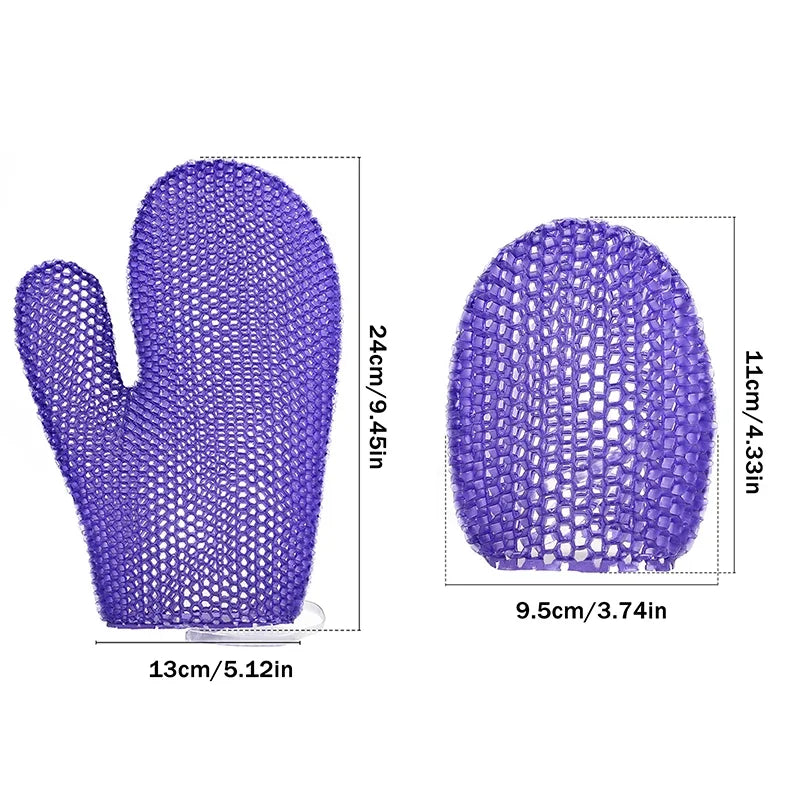 TPU Exfoliating Shower Glove | Honeycomb Antibacterial Bath Mitt Exfoliating Bath Glove QXL