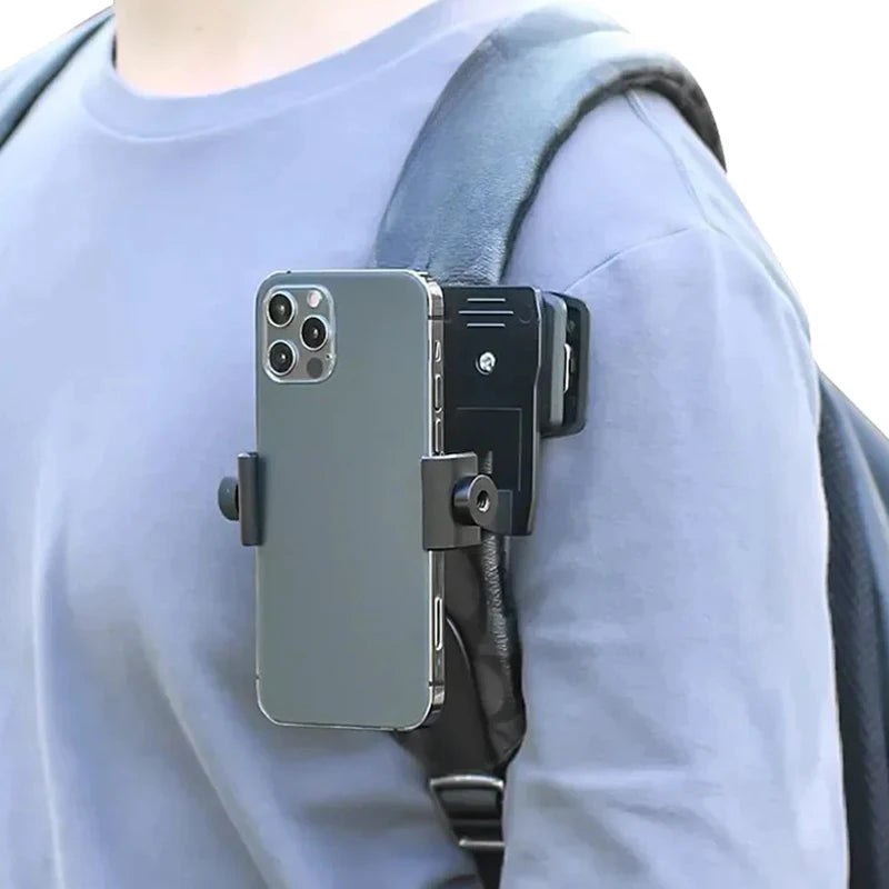 Backpack Strap Phone Mount | Anti-Slide 360° Clip Holder Phone Strap Mount QXL