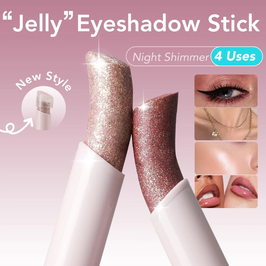 GICYMANTY Jelly Eyeshadow Stick | Pearl Shimmer & Glitter Eyeshadow Stick QXL