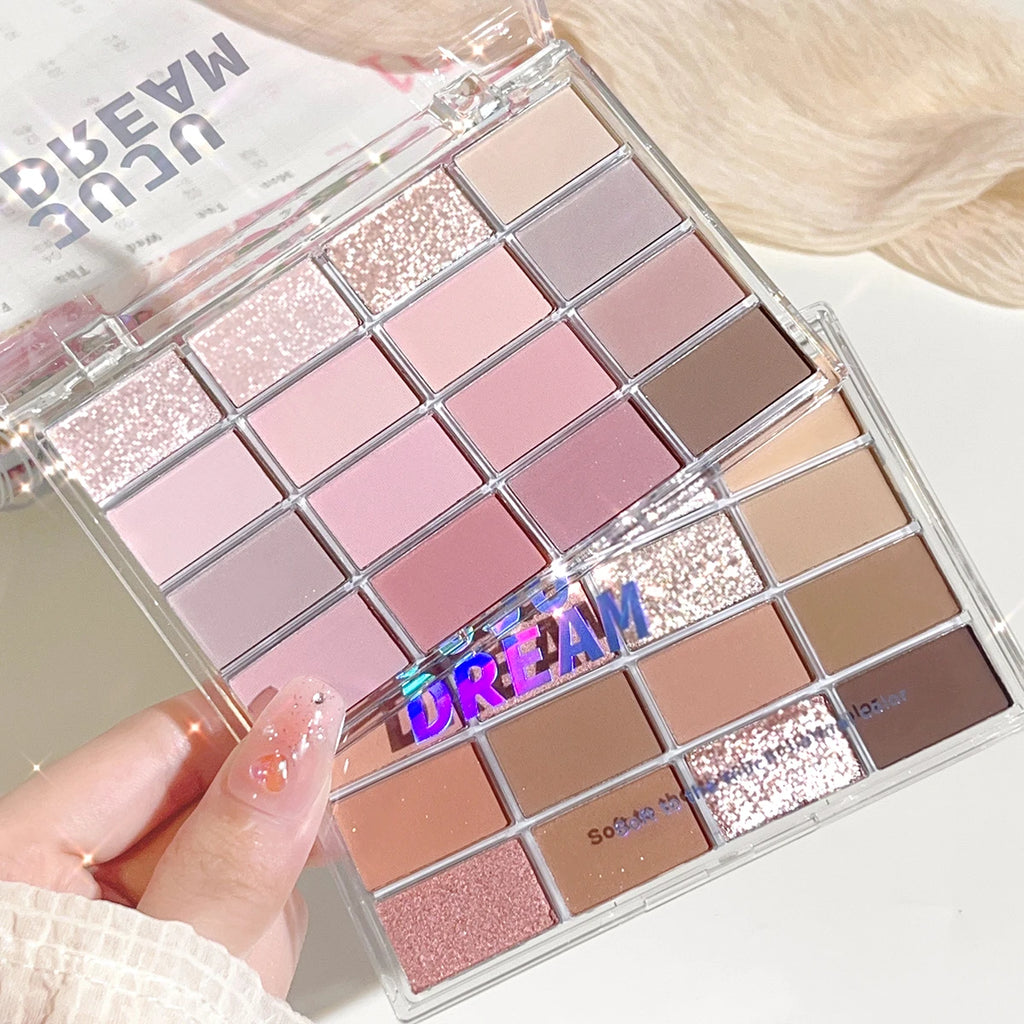 JUJU Dream 16-Color Earth Tone Eyeshadow Palette – Matte & Shimmer Eyeshadow Palette QXL
