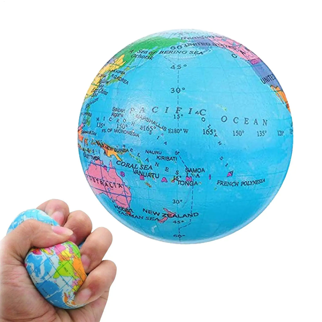 Mini Earth Globe Squeeze Ball | Foam Fidget Toy & Fun Gift Foam Fidget Squeeze Ball QXL