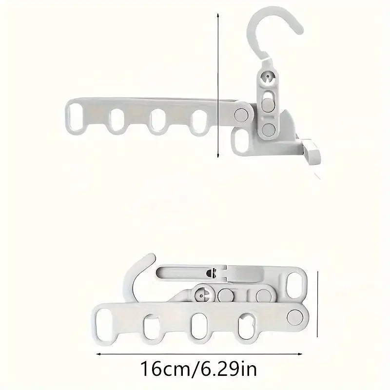 Foldable 5-Hole Clothes Hanger | Travel Space-Saving Multi-Hook Clothes Hanger QXL