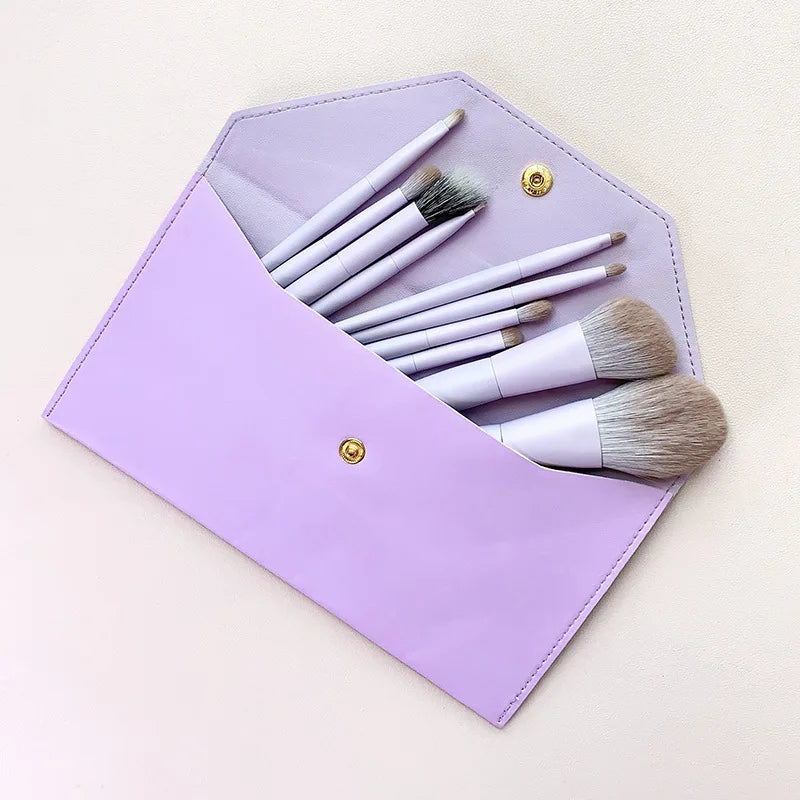 10-Piece Portable Mini Makeup Brush Set | Powder & Eyeshadow Makeup Brush Set QXL