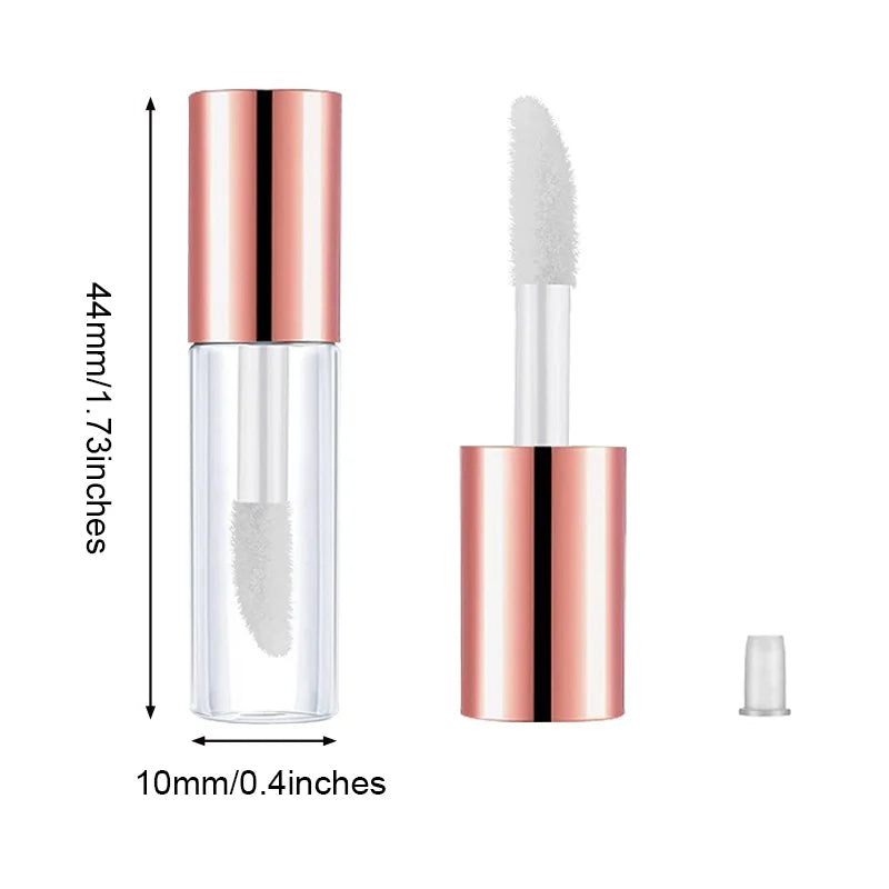 Rose Gold Lip Gloss Tubes 50/100/200-Pack | 1.2mL Refillable Lip Gloss Containers QXL