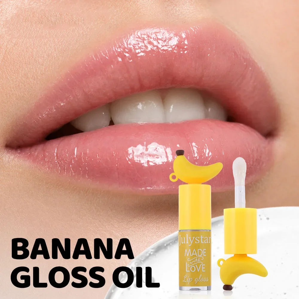 Julystar Banana Lip Gloss Oil | Portable Hydrating Lip Oil Lip Gloss Oil QXL