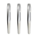 Stainless Steel Round Tip Tweezers | Eyebrow & Facial Hair Eyebrow Tweezers QXL Silvery 3pcs