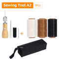 Leather Repair Sewing Awl Kit | Heavy-Duty Lock Stitch Tool Sewing Awl Kit QXL 8pcs black