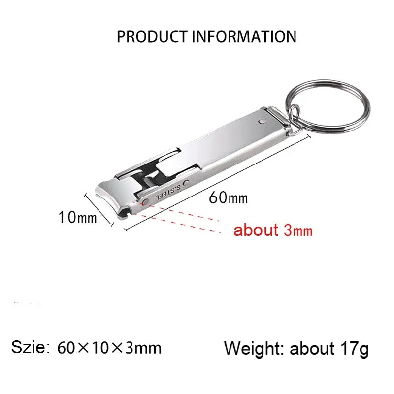 VVOCCI Ultra-Thin Stainless Steel Nail Clipper with Keychain Nail Clipper QXL