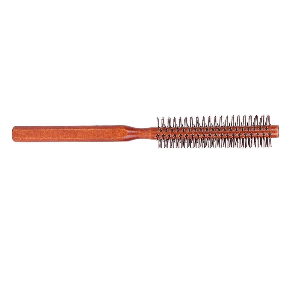 Wooden Round Hair Brush | Nylon Bristles for Blow Drying Round Hair Brush QXL
