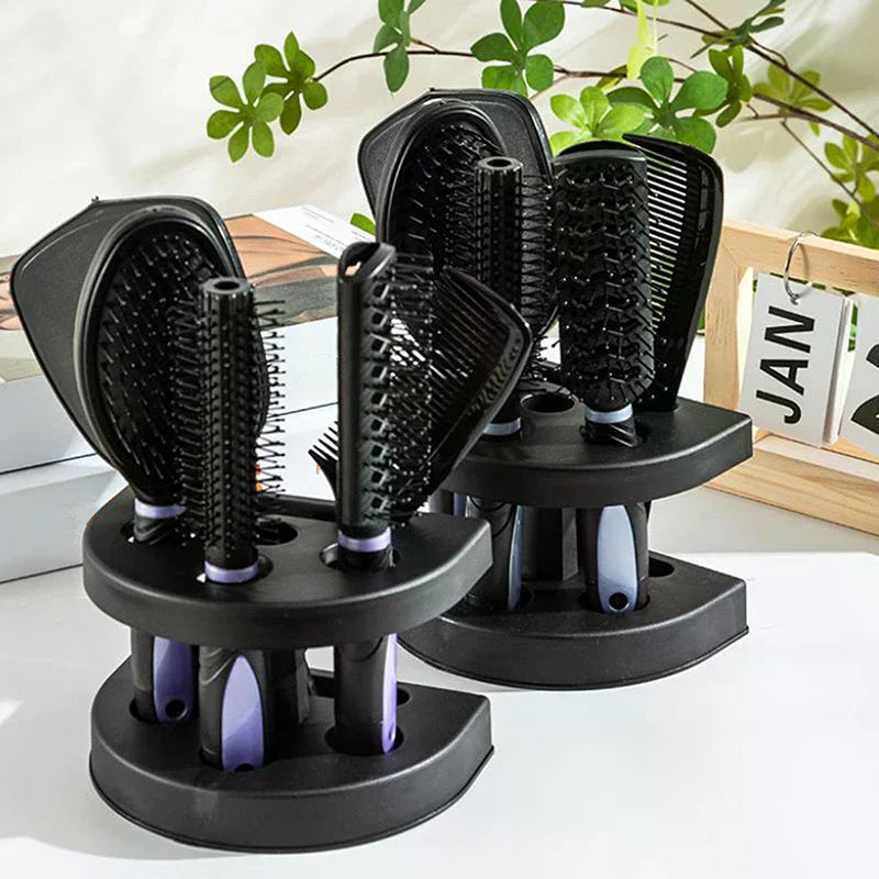 5-Piece Air Cushion Mirror Comb Set | Curly & Straight Hair Hair Comb Set QXL